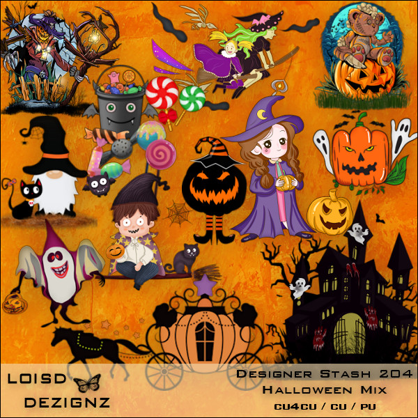 Designer Stash 204 - Halloween Mix - cu4cu/cu/pu - Click Image to Close