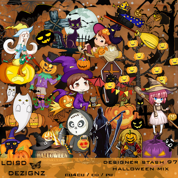 Designer Stash 97 - Halloween Mix - cu4cu / cu / pu - Click Image to Close