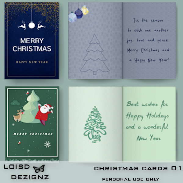 Christmas Cards 01 - Printable - PU - Click Image to Close