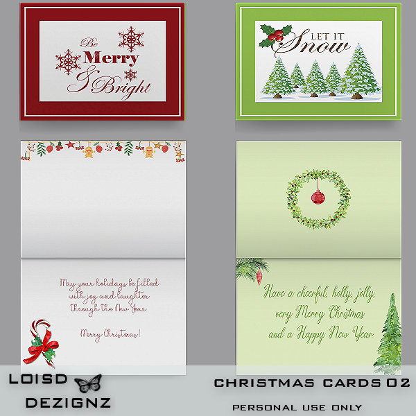 Christmas Cards 02 - Printable - PU - Click Image to Close