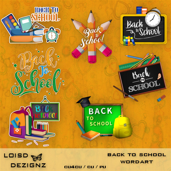 Back To School Wordart - cu4cu/cu/pu - Click Image to Close