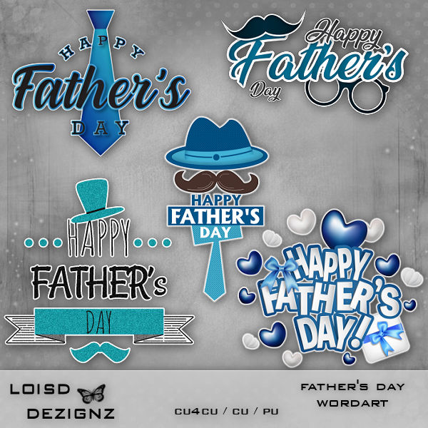 Father's Day Wordart - CU4CU / CU / PU - Click Image to Close