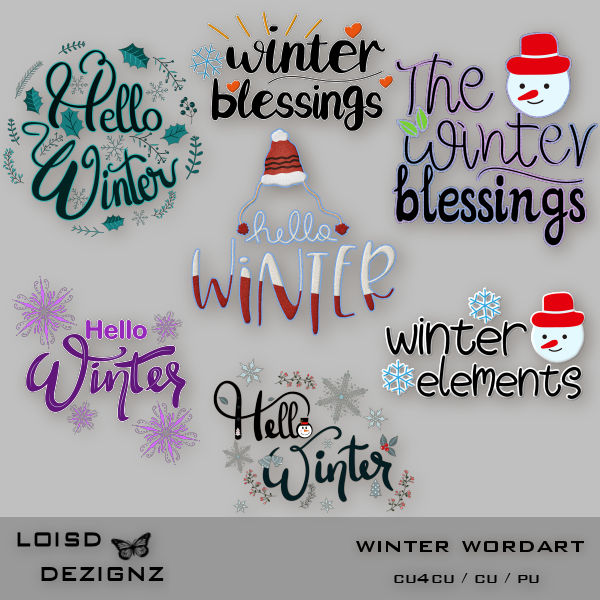 Winter Wordart - cu4cu/cu/pu - Click Image to Close