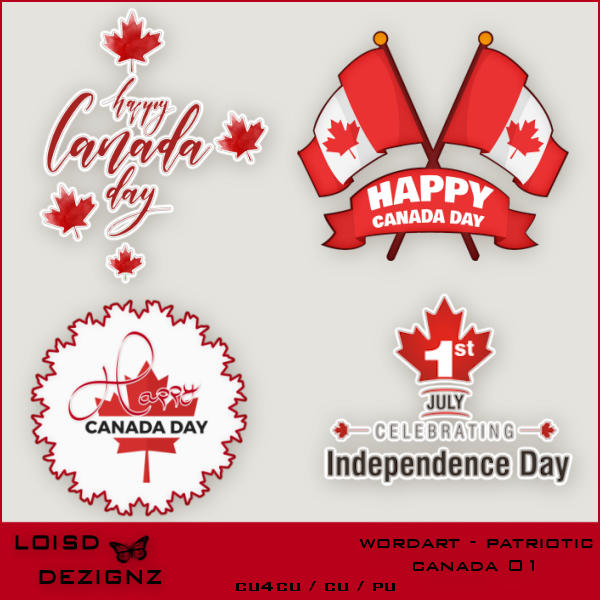 Wordart - Patriotic Canada 01 - Click Image to Close