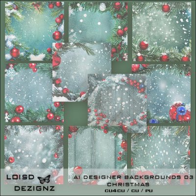 AI Designer Backgrounds 03 - Christmas - cu4cu/cu/pu