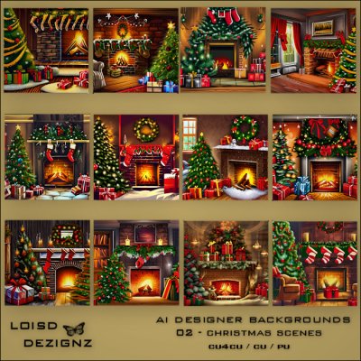 AI Designer Backgrounds 02 - Christmas - cu4cu/cu/pu