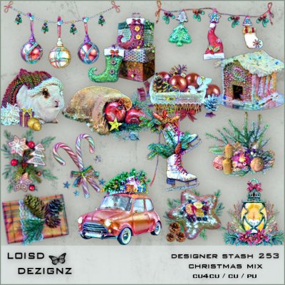 Designer Stash 253 - Christmas Mix - cu4cu/cu/pu