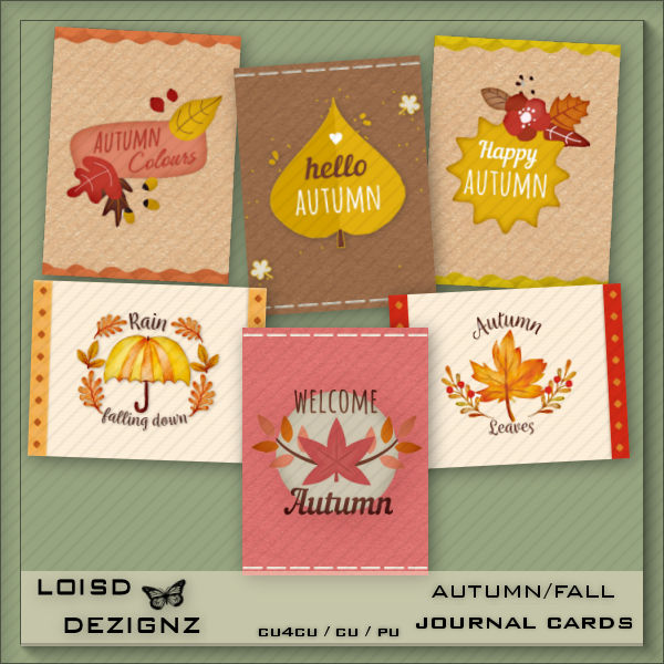 Autumn-Fall Journal Cards CU4CU/CU/PU - Click Image to Close