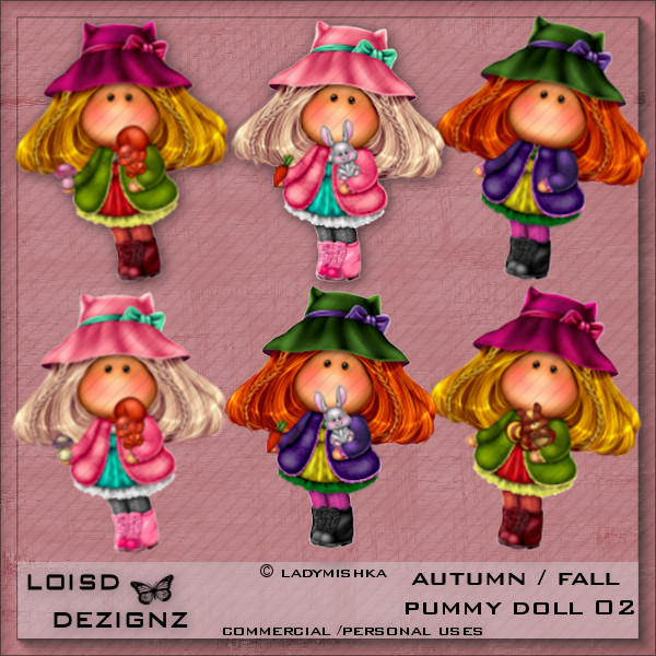 Autumn/Fall Pummy Dolls 02 - CU/PU - Click Image to Close