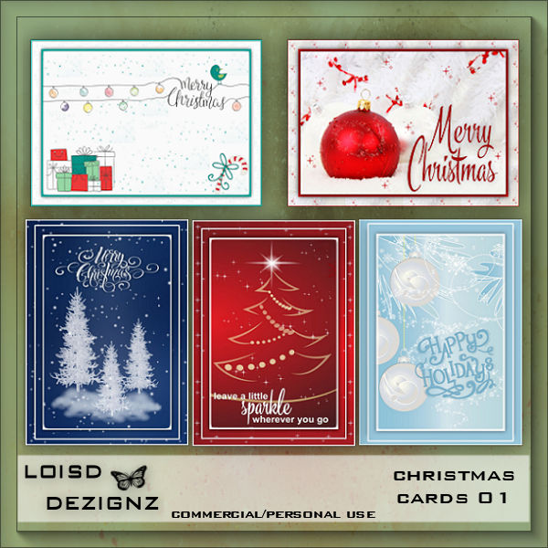 Christmas Greeting Cards 01 - CU / PU - Click Image to Close