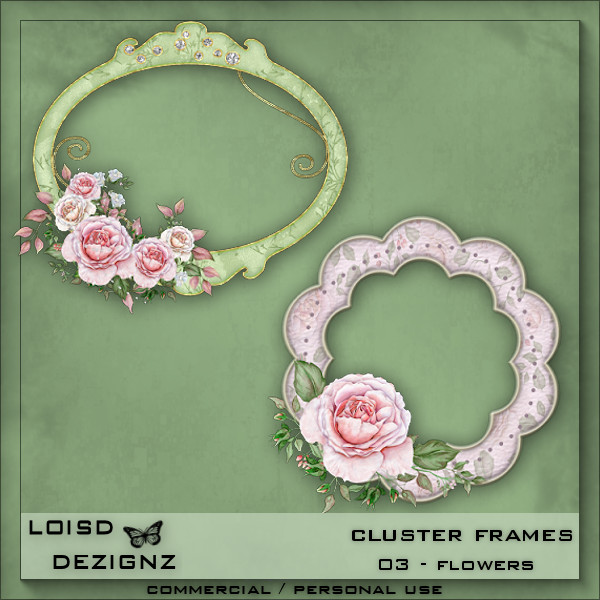 Cluster Frames 03 - Flowers - CU/PU - Click Image to Close