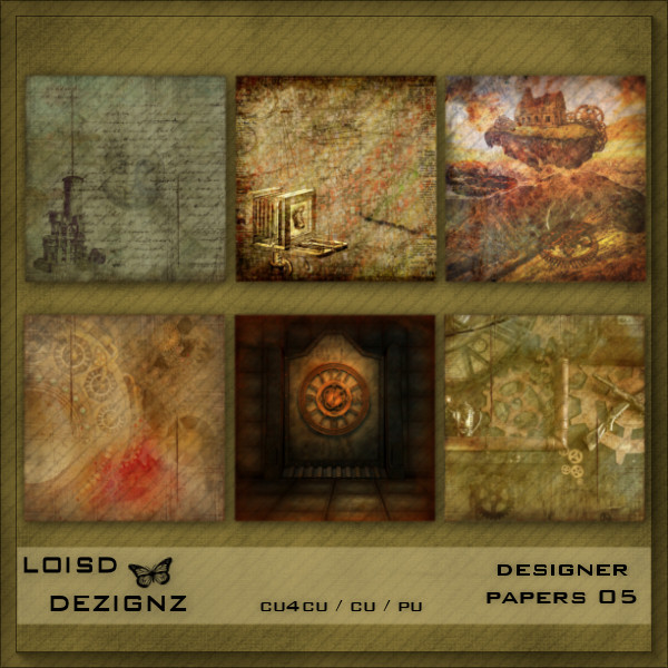 Designer Papers 05- Steampunk - cu4cu / pu - Click Image to Close