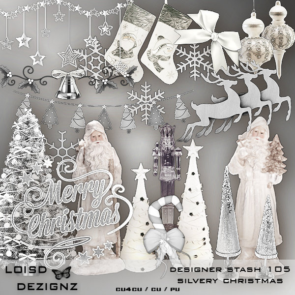 Designer Stash 105 - Silver Christmas - cu4cu/cu - Click Image to Close