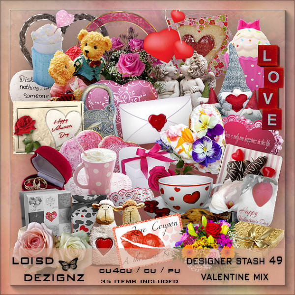 Designer Stash 49 - Valentine Mix - cu4cu / cu / pu - Click Image to Close