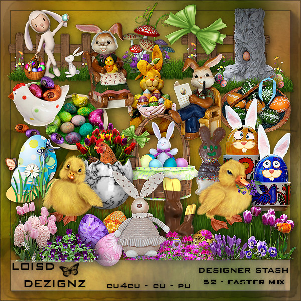 Designer Stash 52 - Easter Mix - CU4CU / CU / PU - Click Image to Close