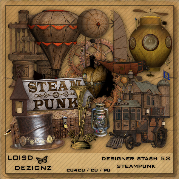 Designer Stash 53 - Steampunk - cu4cu/cu/pu - Click Image to Close