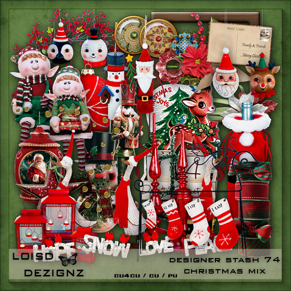 Designer Stash 74 - Christmas Mix - cu4cu / cu / pu - Click Image to Close