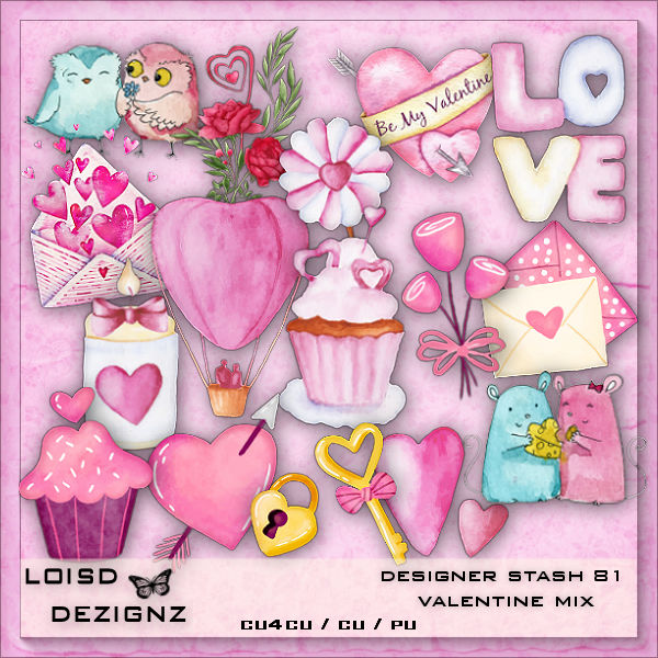 Designer Stash 81 - Valentines Mix - cu4cu/cu/pu - Click Image to Close