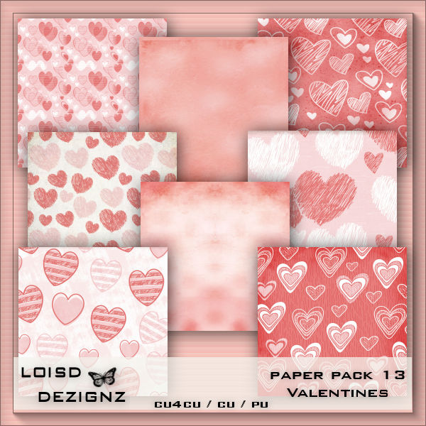 Paper Pack 13 - Valentines - cu4cu/cu/pu - Click Image to Close