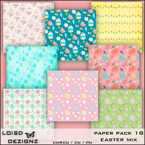 Paper Pack 18 - Easter - cu4cu/cu/pu - Click Image to Close