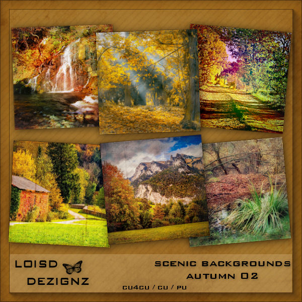 Scenic Backgrounds - Autumn 02 - cu4cu / cu / pu - Click Image to Close