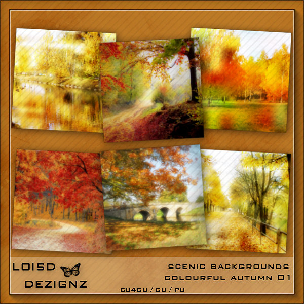 Scenic Backgrounds - Colourful Autumn 01 - cu4cu / cu / pu - Click Image to Close