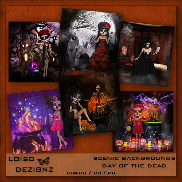 Scenic Backgrounds - Day Of The Dead - cu4cu / pu - Click Image to Close