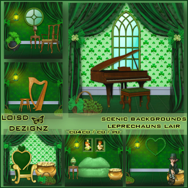 Scenic Backgrounds - Leprechauns Lair - cu4cu / cu / pu - Click Image to Close