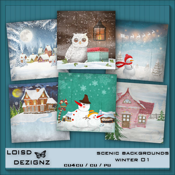 Scenic Backgrounds - Winter 01 - cu4cu / pu - Click Image to Close