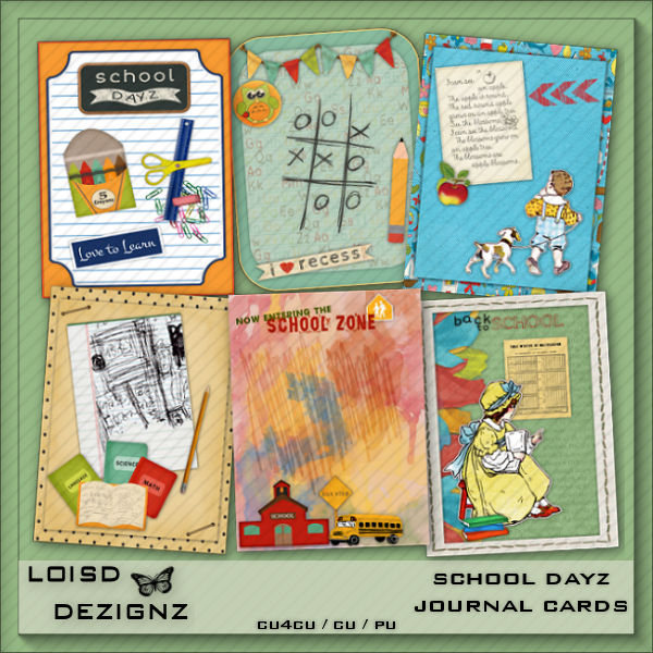 School Dayz Journal Cards - CU4CU/CU/PU - Click Image to Close