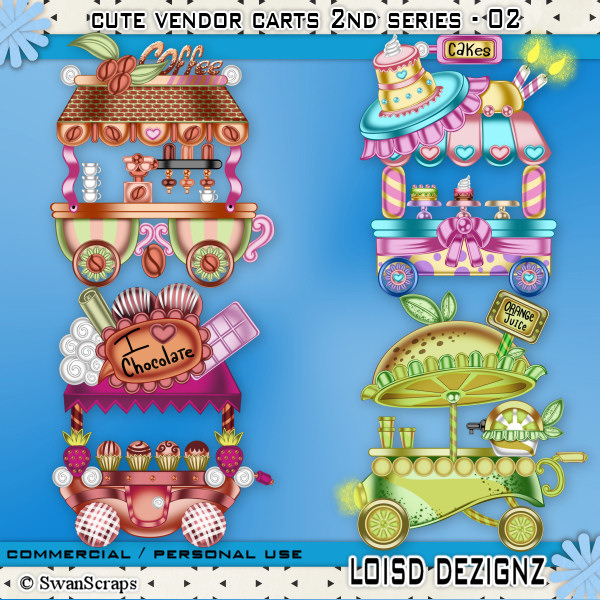 Cute Vendor Carts Series 2 - 02 - CU/PU - Click Image to Close