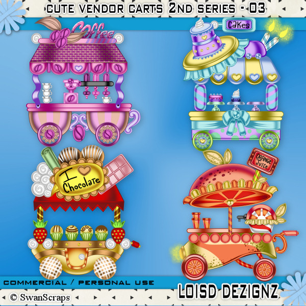 Cute Vendor Carts Series 2 - 03 - CU/PU - Click Image to Close