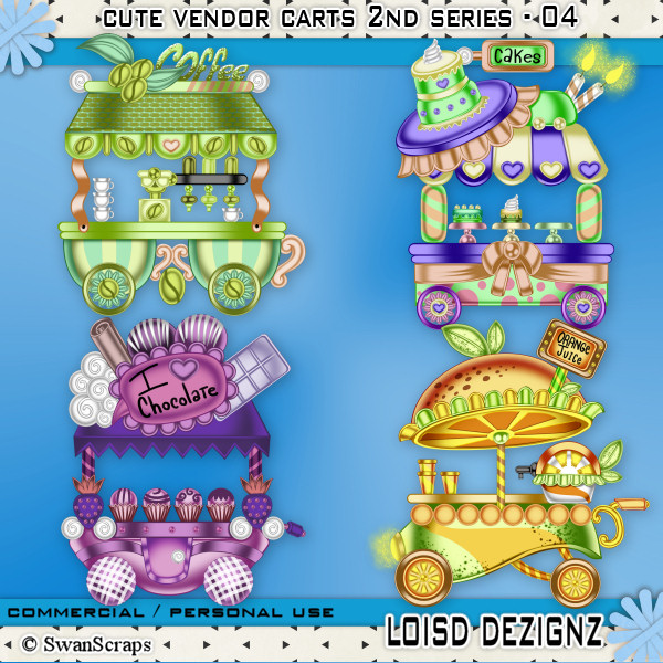 Cute Vendor Carts Series 2 - 04 - CU/PU - Click Image to Close