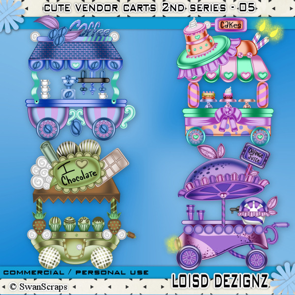 Cute Vendor Carts Series 2 - 05 - CU/PU - Click Image to Close