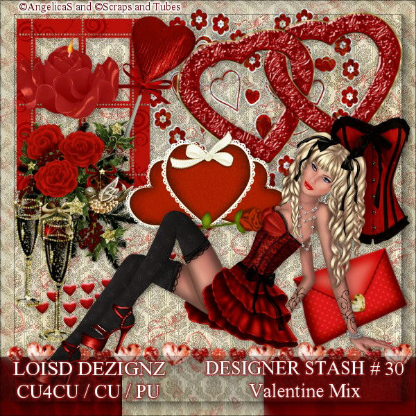 Designer Stash 30 - Valentine Mix - CU4CU/PU - Click Image to Close