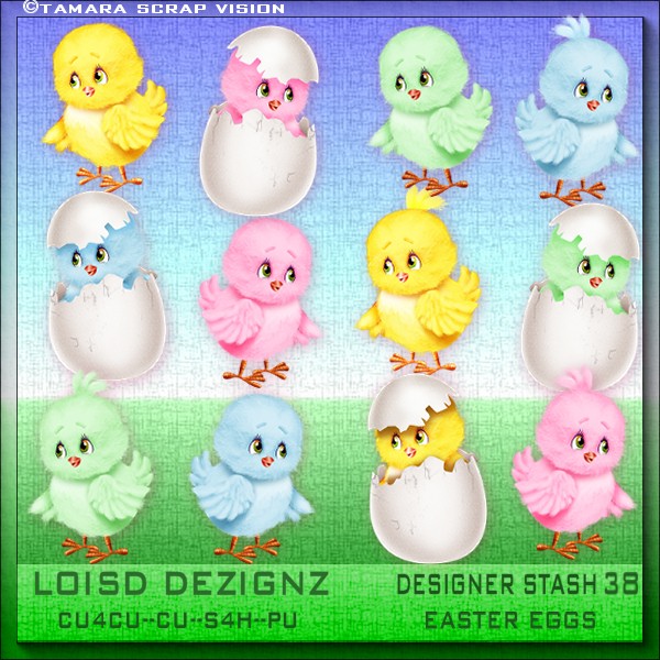 Designer Stash 38 - Easter Chicks - CU4CU/CU/PU - Click Image to Close