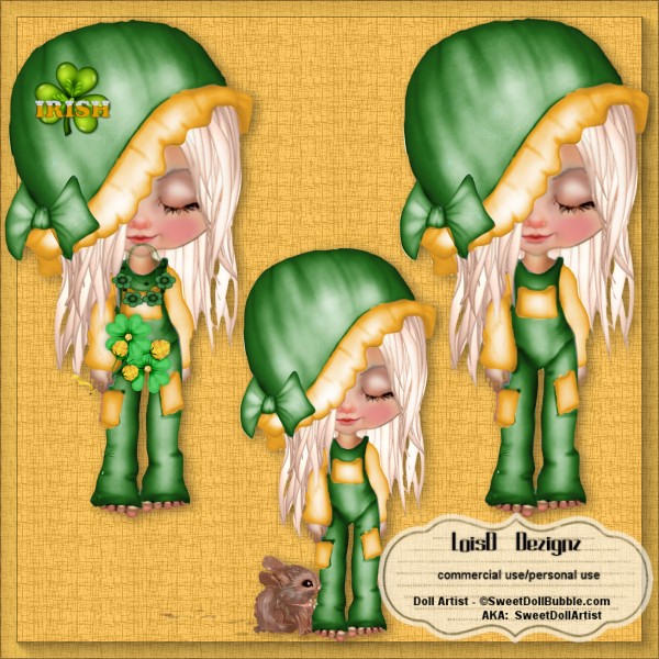 DREAMY DOLL - GREEN - St Patricks Layer - Click Image to Close