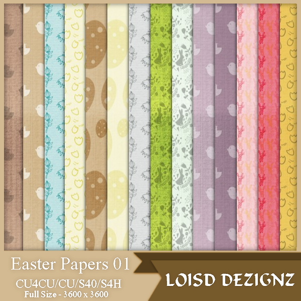 Easter Papers 01 - CU4CU/PU - Click Image to Close