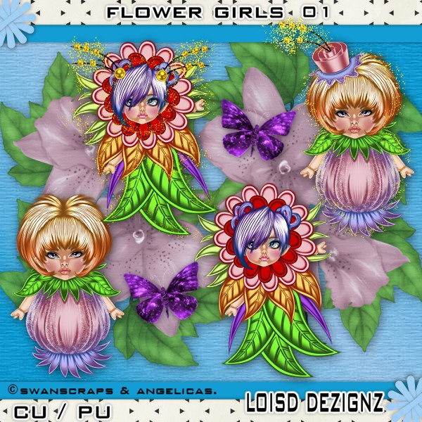 Flower Girls 01 - CU/PU - Click Image to Close