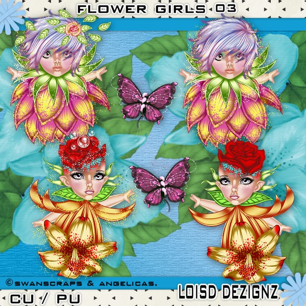 Flower Girls 03 - CU/PU - Click Image to Close