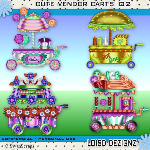Cute Vendor Carts 02 - CU/PU - Click Image to Close