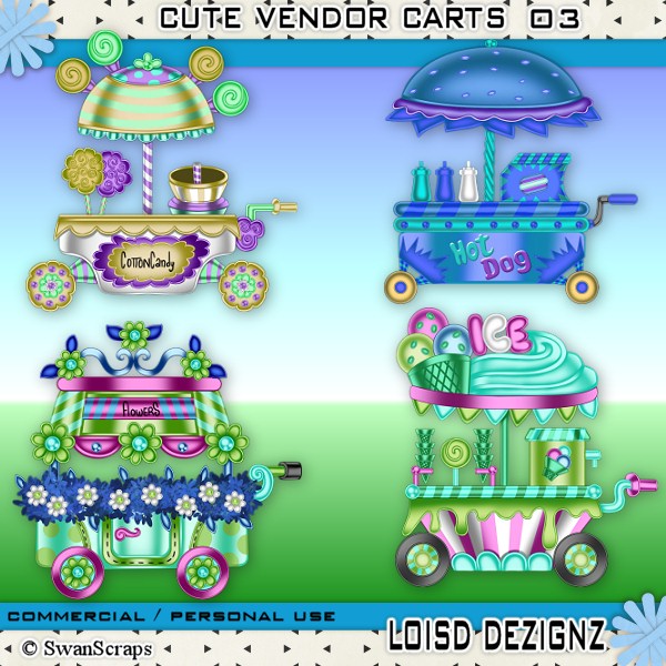 Cute Vendor Carts 03 - CU/PU - Click Image to Close