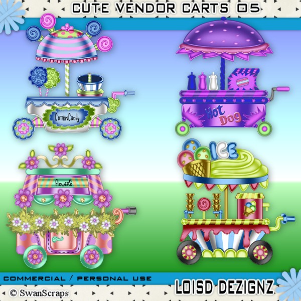 Cute Vendor Carts 05 - CU/PU - Click Image to Close