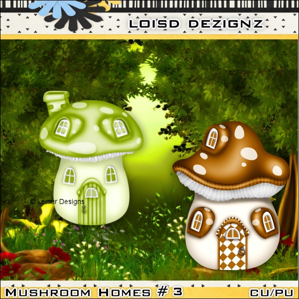 Mushroom Houses 03 - CU/PU - Click Image to Close