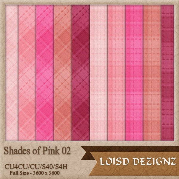 Shades of Pink Papers 02 - Plaid - CU4CU/PU - Click Image to Close