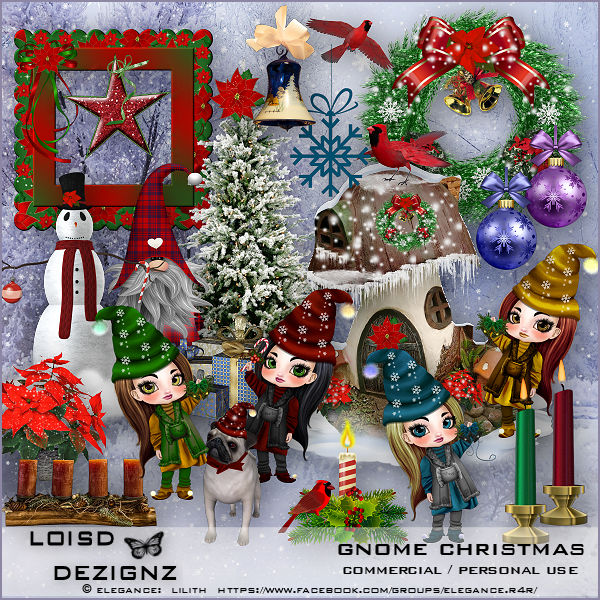 Gnome Christmas - cu/pu - Click Image to Close