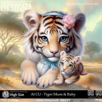 AI - CU Tiger Mum & Baby (CU4PU/PNG)